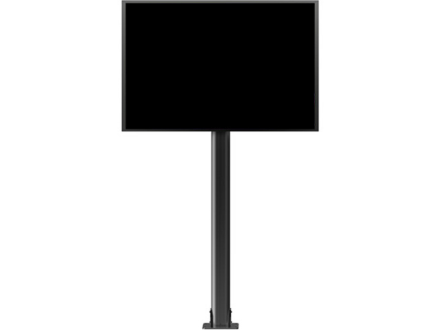Peana TV FLOORMOUNT 180-BLACK (180 cms de altura). Negro.