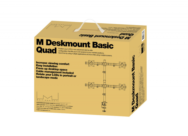 DESKMOUNT BASIC QUAD - Soporte para 4 TV escritorio. VESA 75x75 hasta100x100.