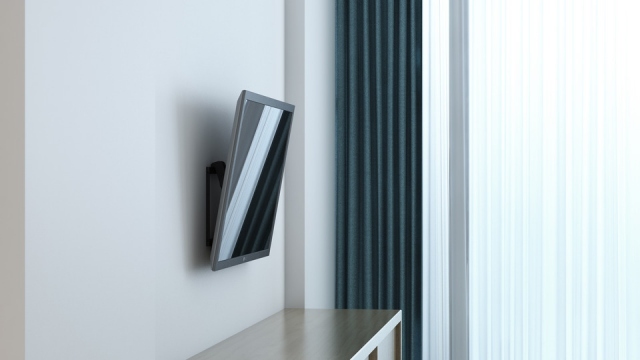 Wallmount-Tilt Large - Soporte TV de pared inclinable. Separación de la pared: 4,5 cms. Para TV entre 42" y 75". Color negro.