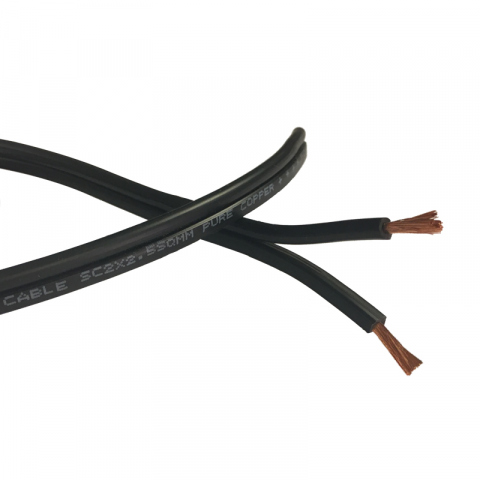 SYS400/100N - Bobina de 100 mts de cable de altavoz OFC. 2x4,0mm. Negro.