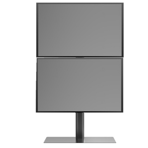 Peana TV BASESTAND 180/2-BLACK (180 cms de altura). Negro.