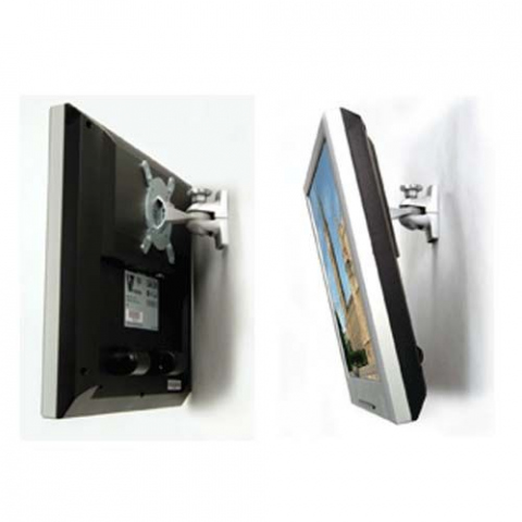 BT7516 - Soporte TV de pared inclinable y giratorio. Separación de la pared: 7,5 cms. Para TV entre 12" y 19". Color gris.