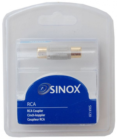 SXA120 - Adaptador 1 x RCA (H) a 1 RCA (H)