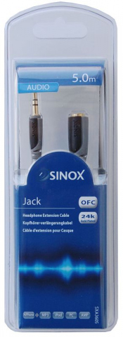 SXA3605 - CABLE JACK 3.5mm macho A JACK 3.5mm hembra STEREO 5,0 mts