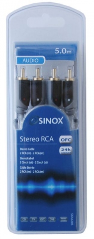 SXA4205 - Cable 2 rca - 2 rca stereo 5,0 mts