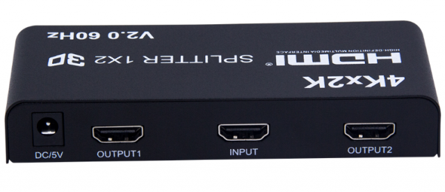 HEB12 - Distribuidor HDMI v2.0: 1 entrada - 2 salidas simultáneas.