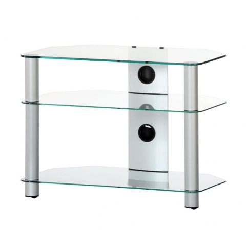Mueble de 3 estantes NEO-370 TG - (70 cms de ancho). Transparente/Gris.