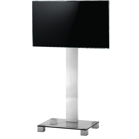 Peana TV PR2550 TG (180 cms de altura). Transparente/gris.