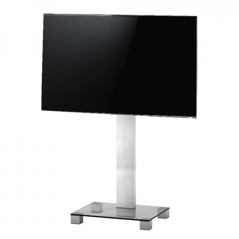 Peana TV PR2552 TG (150 cms de altura). Transparente/gris.