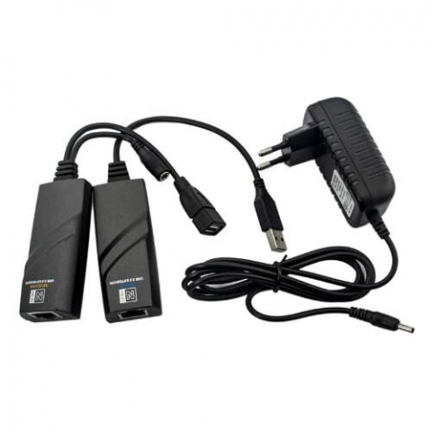 HUSB-100 - Extensor de señal USB 2.0 hasta 100 mts con 1 cable Ethernet (CAT 5/6)