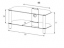 Mueble de 2 estantes NEO-290 TG - (90 cms de ancho). Transparente/Gris.