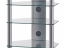 Sonorous - RX2140-TG - Mueble Hifi de 4 estantes. Vidrio transparente/Chasis gris.